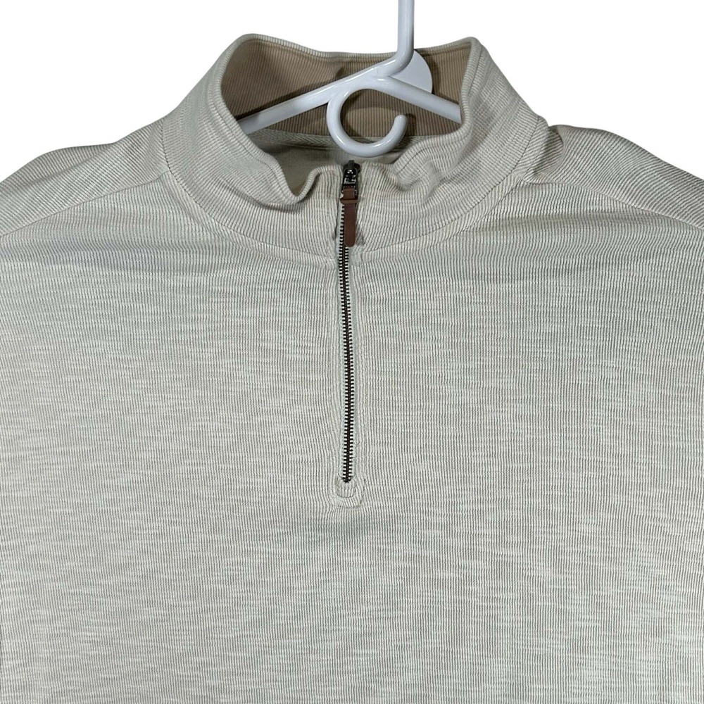 Goodfellow & Co 1/4 Zip‎ Sweater Shirt Men's Extra Large XL Beige Cream Textured